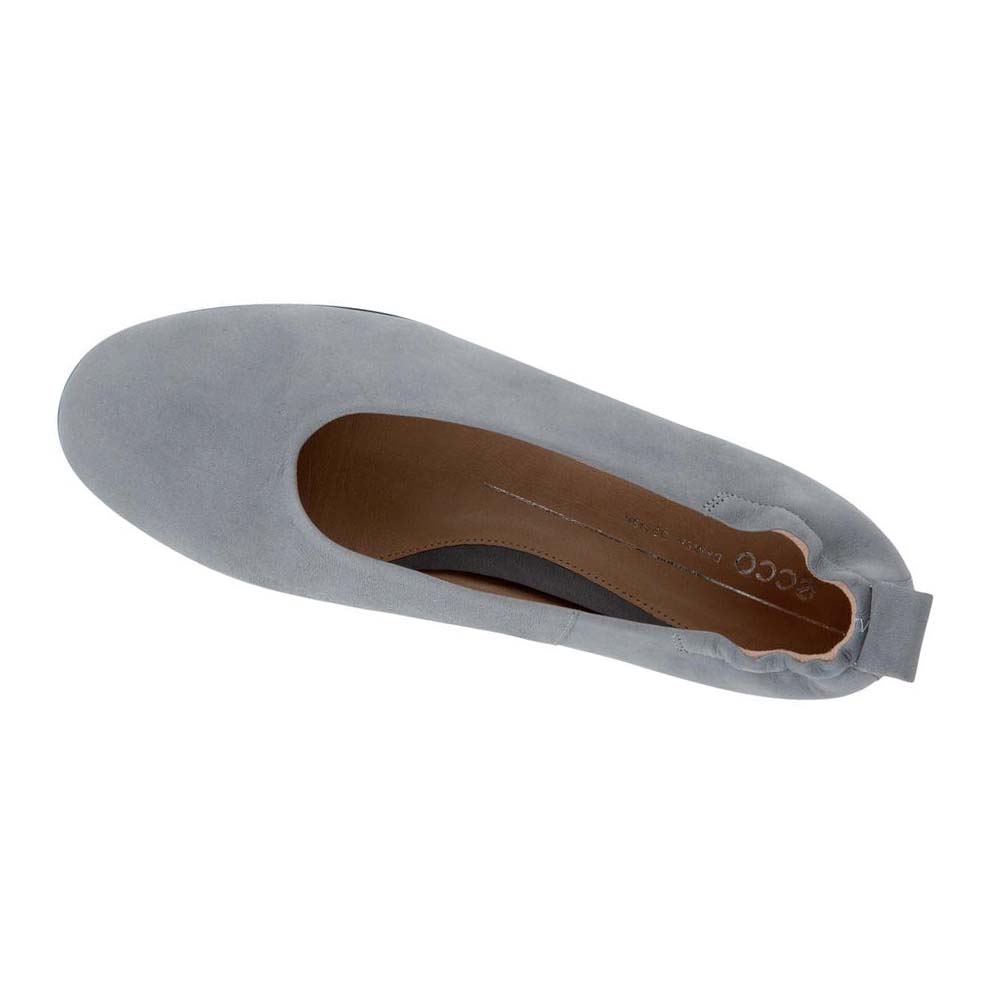 Women's Ecco Anine Flat Ballerina Ballet Flats Silver / Grey | USA 4OKI